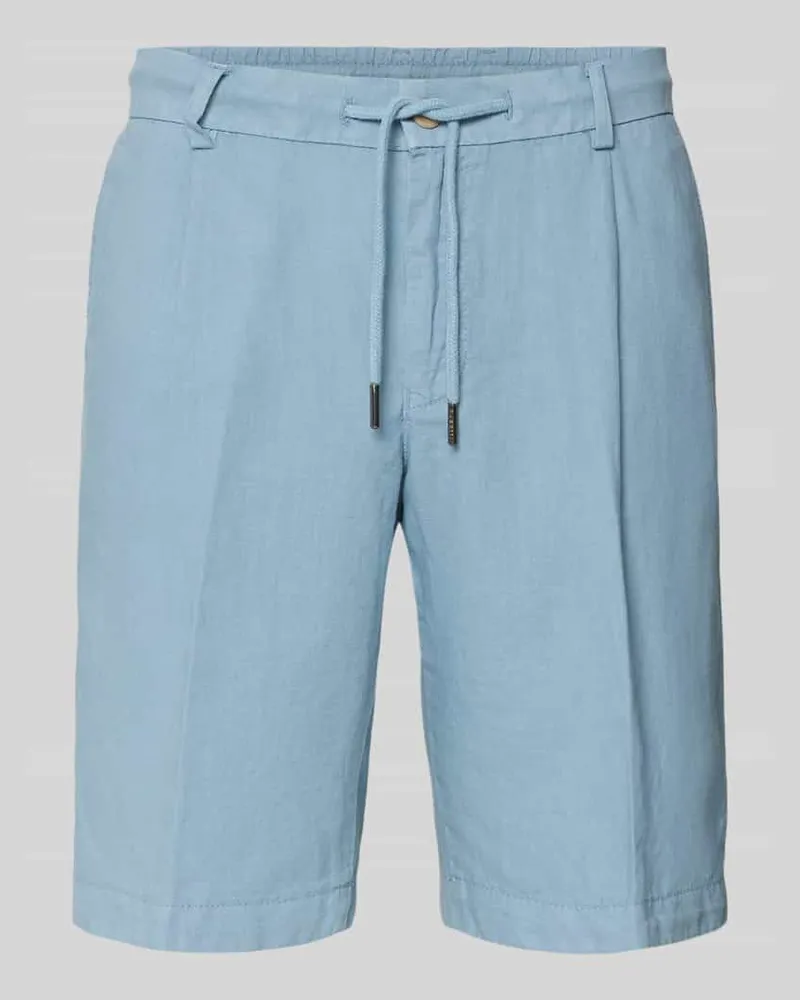 Bugatti Regular Fit Bermudas mit Eingrifftaschen Hellblau
