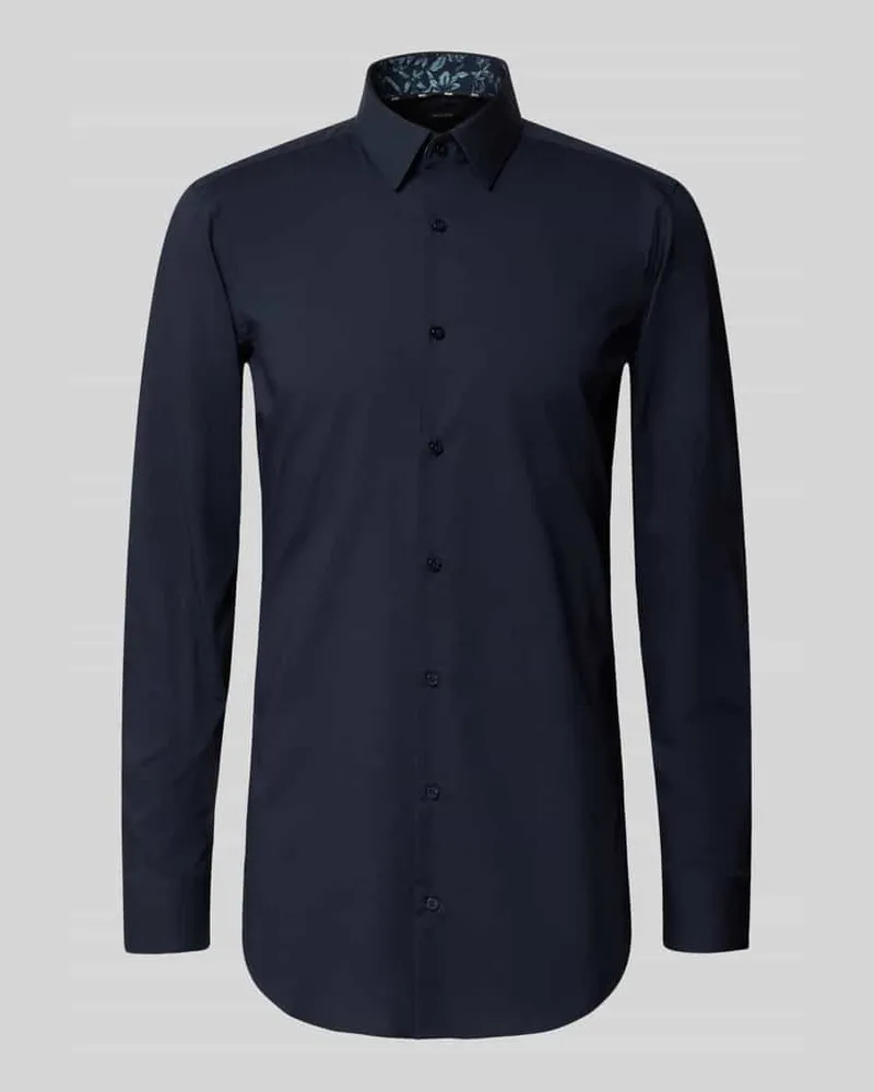 HUGO BOSS Slim Fit Businesshemd mit extra langem Arm Modell 'HANK Marine