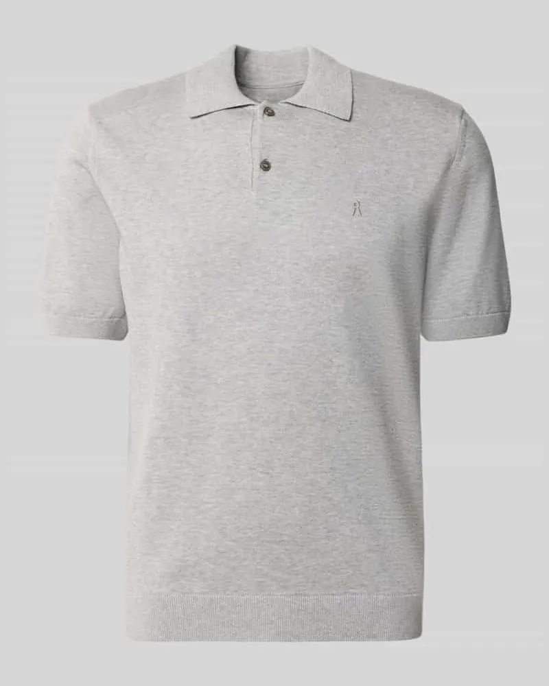 Armedangels Slim Fit Poloshirt aus reiner Bio-Baumwolle Hellgrau
