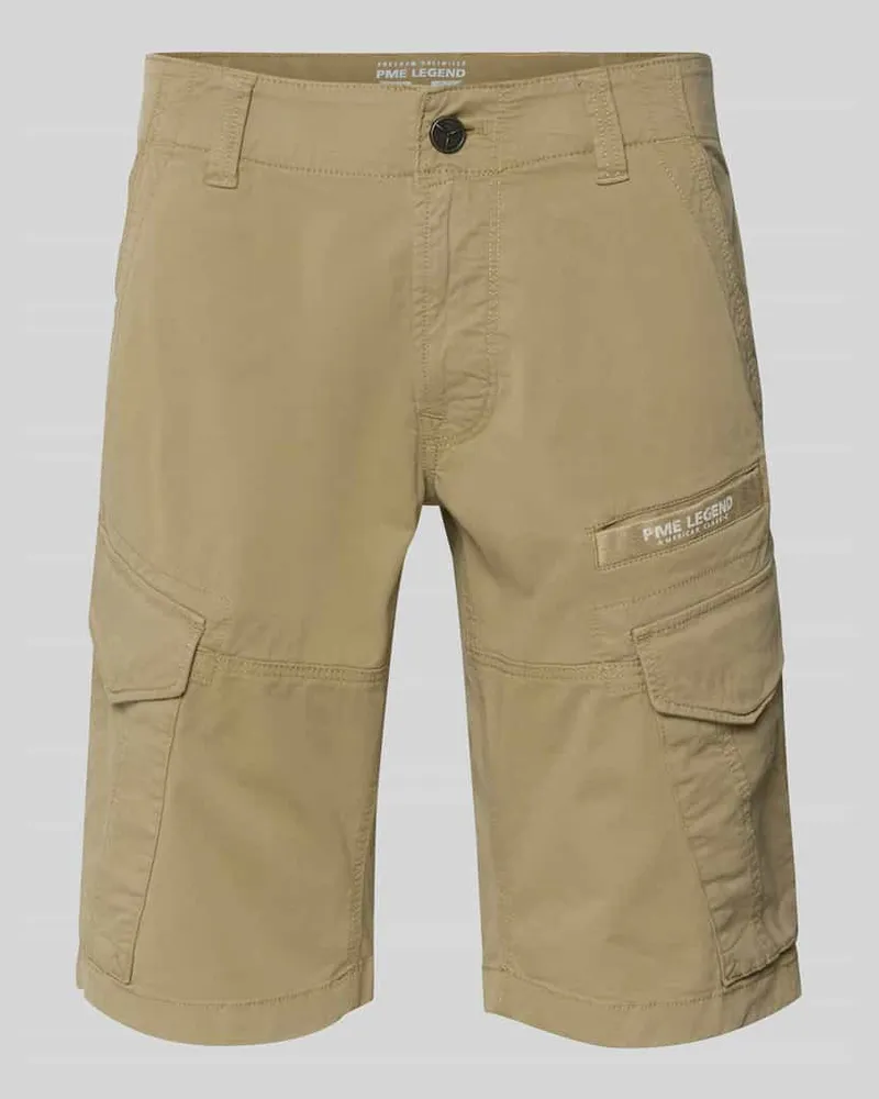 PME Legend Tapered Fit Cargo Bermudas mit Pattentaschen Modell 'Nordrop Beige