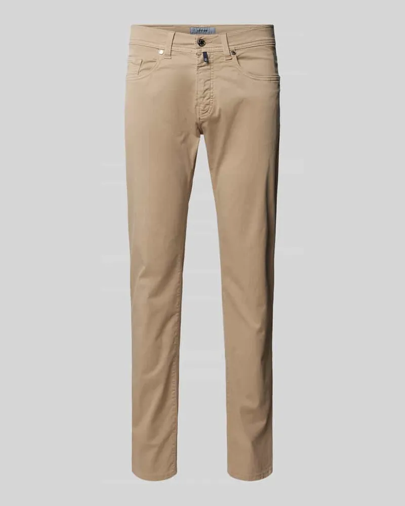 Pierre Cardin Tapered Fit Hose im 5-Pocket-Design Modell 'LYON Beige