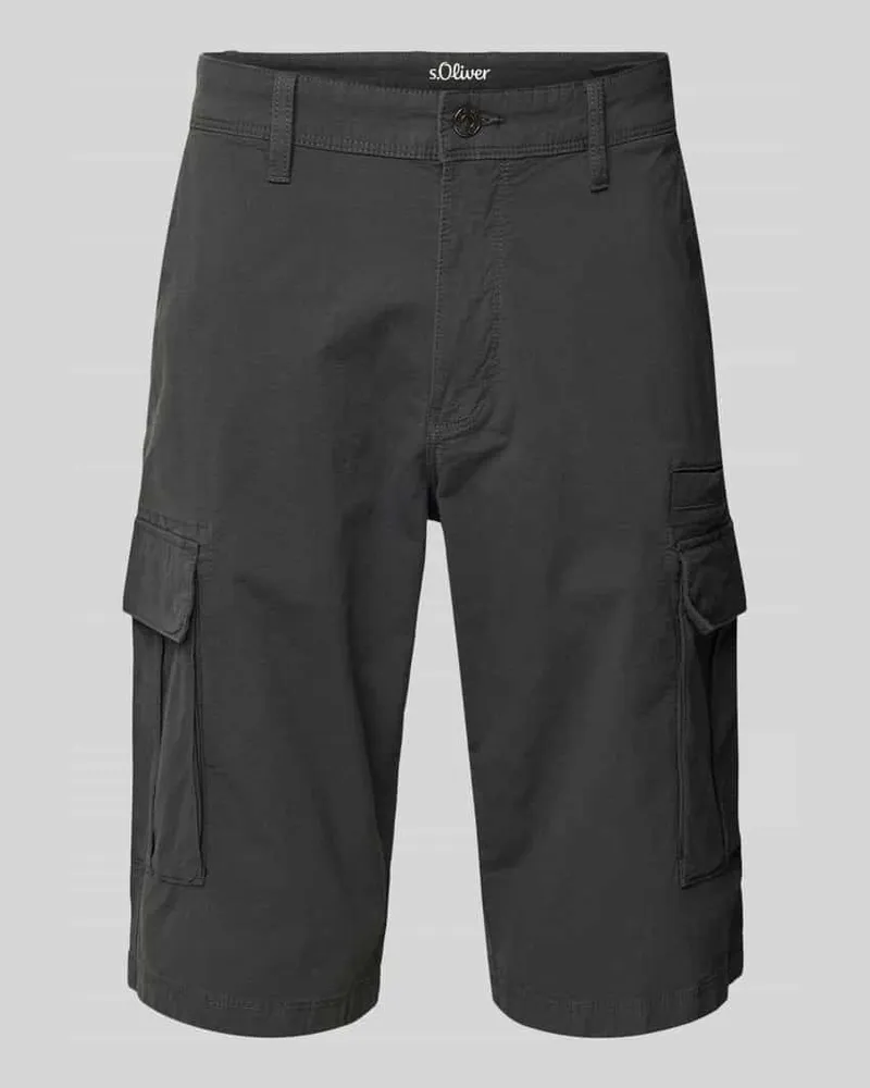 S.Oliver Relaxed Fit Cargo-Bermudas aus Baumwoll-Elasthan-Mix 