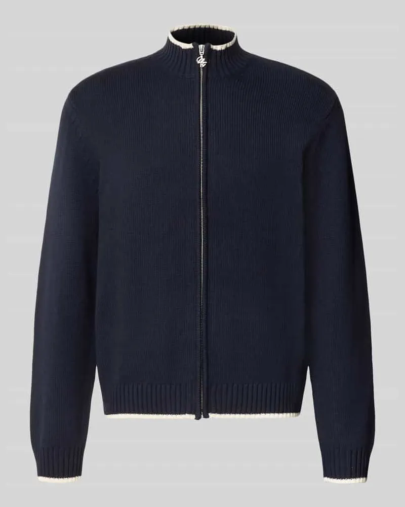 Jack & Jones Strickjacke mit Reißverschluss Modell 'FREDERIKSBERG Marine