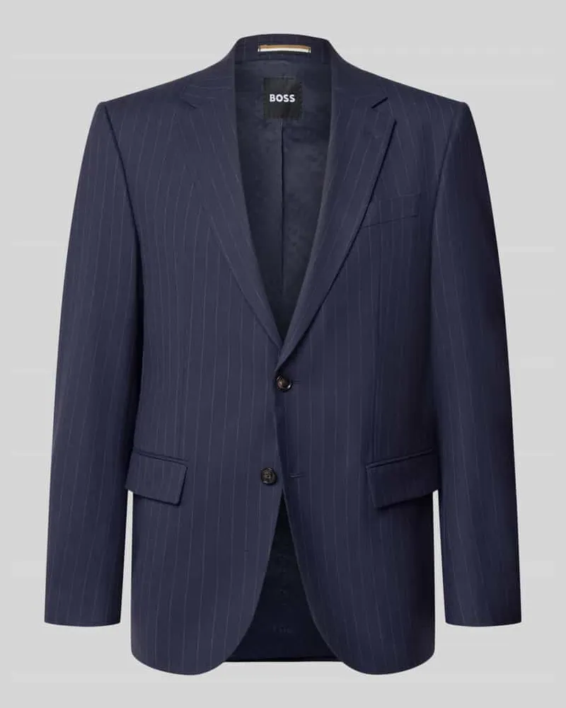 HUGO BOSS Regular Fit Anzug Sakko mit Schurwoll-Anteil Modell 'Jasper Marine