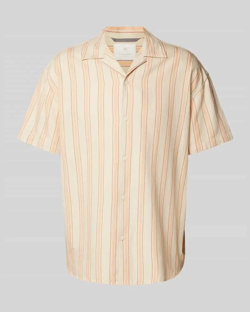 Jack & Jones Regular Fit Freizeithemd mit Leinen-Anteil Modell 'MONTANA RESORT Beige