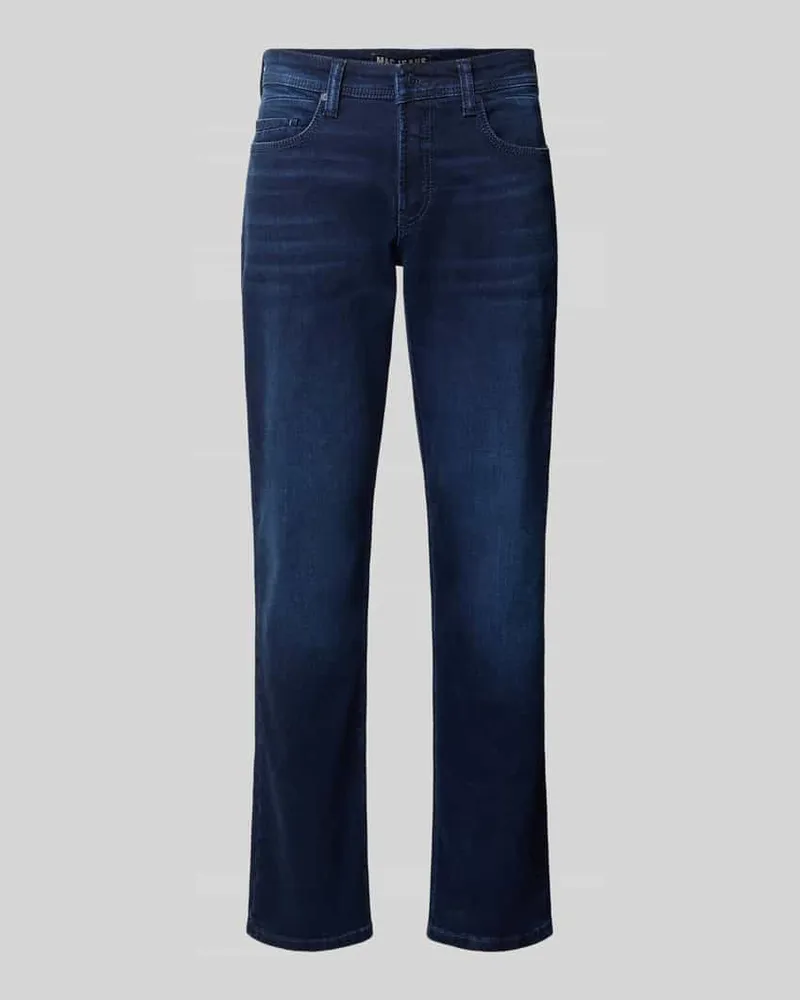 MAC Jeans Slim Fit Jeans mit Dark Wash Dunkelblau