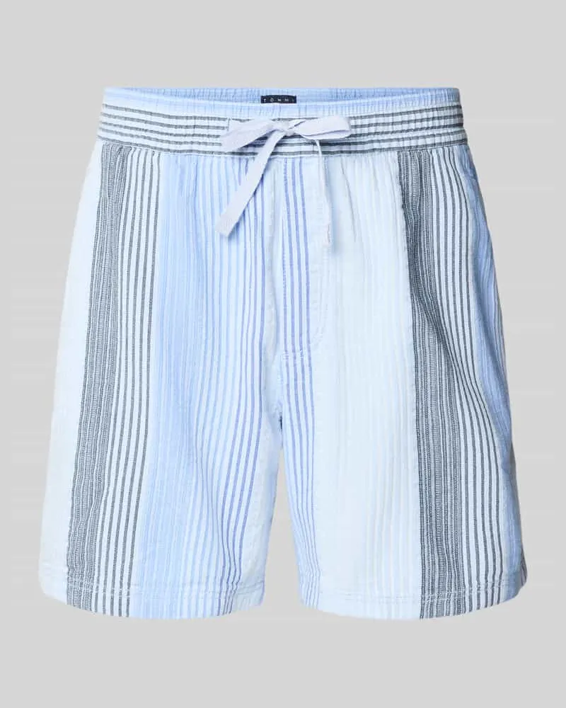 Tommy Hilfiger Relaxed Fit Shorts aus reiner Baumwolle Hellblau