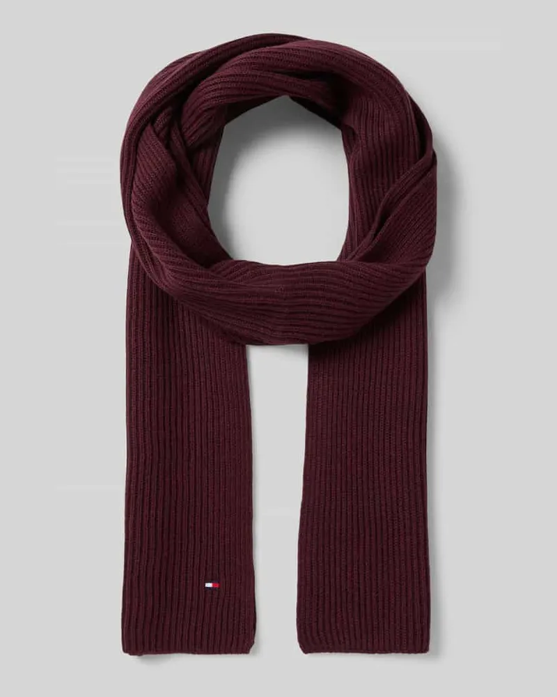 Tommy Hilfiger Schal aus Baumwoll-Kaschmir-Mix Bordeaux