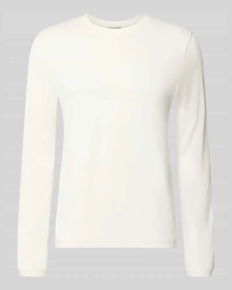 cinque Longsleeve mit Rundhalsausschnitt Modell 'Baldi Weiss