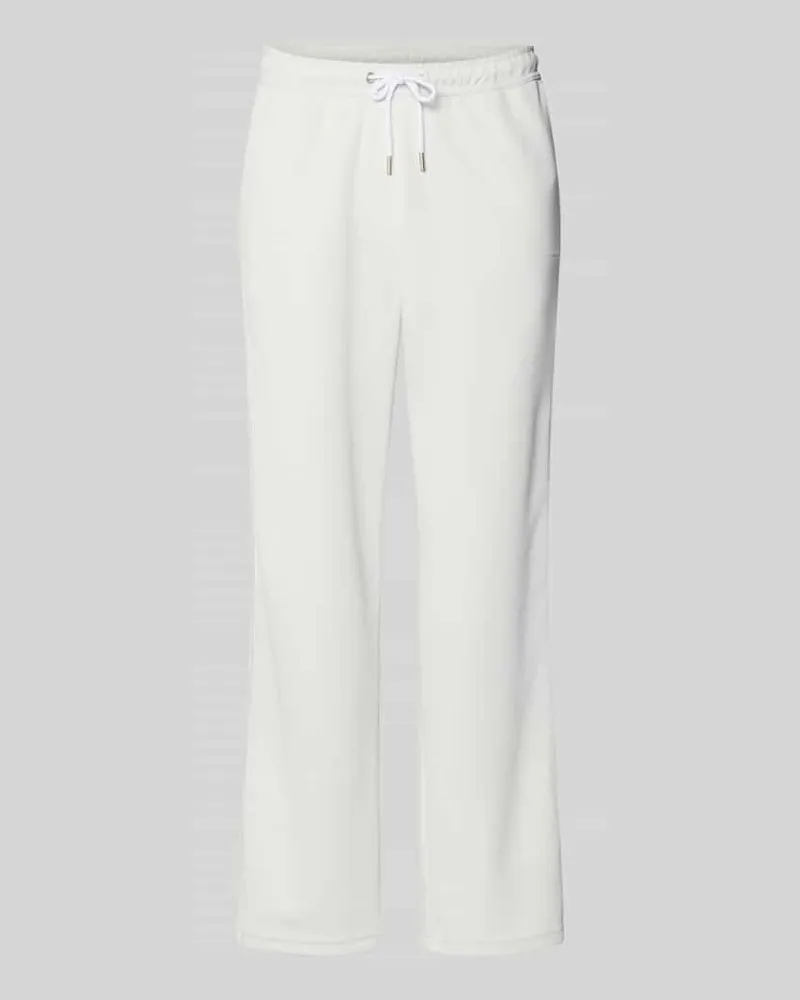 PEGADOR Wide Leg Sweatpants mit elastischem Bund Hellgrau