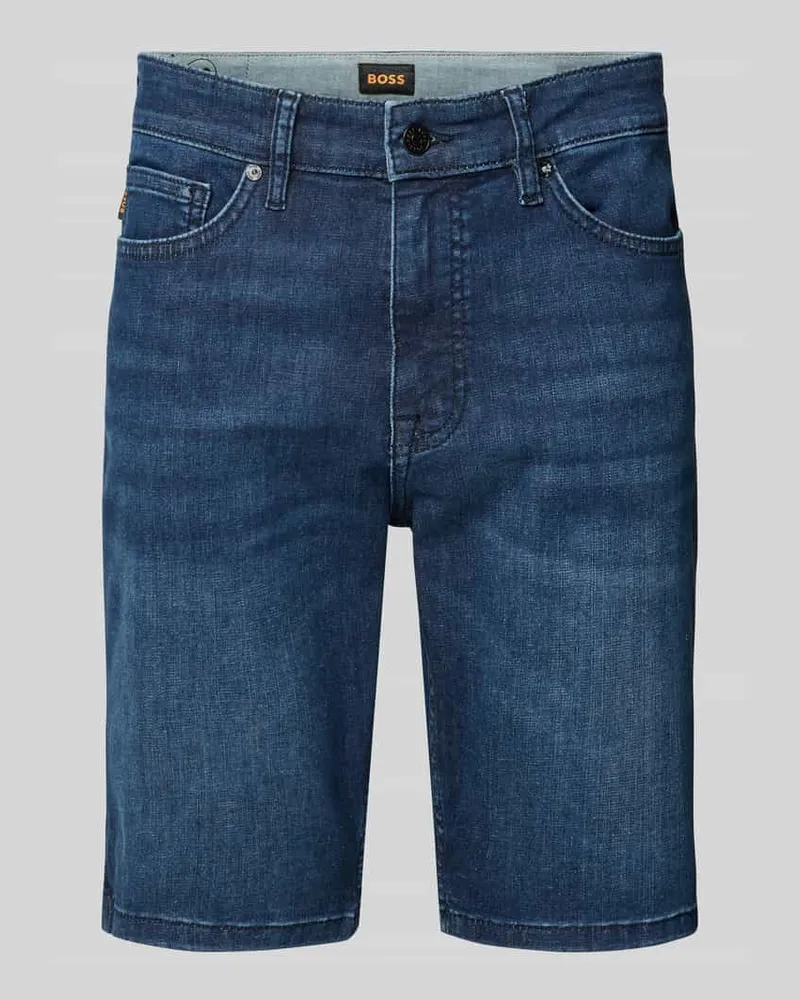 HUGO BOSS Slim Fit Jeansshorts im 5-Pocket-Design Modell 'Delaware 