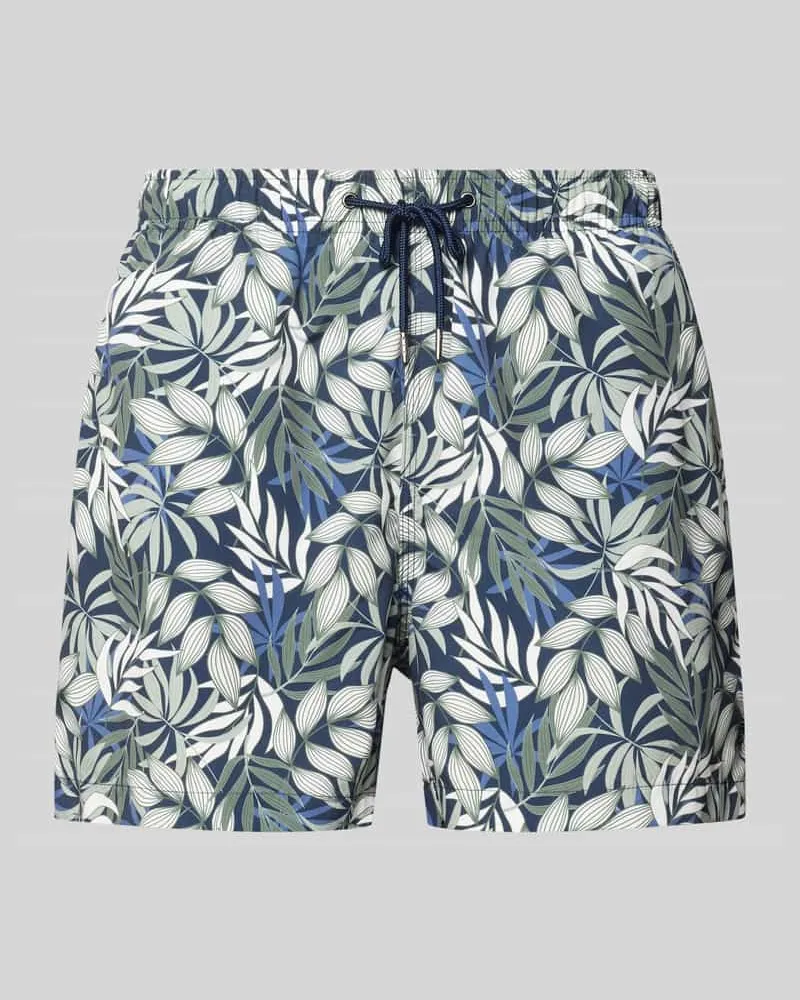 McNeal Badehose im Allover-Look Marine