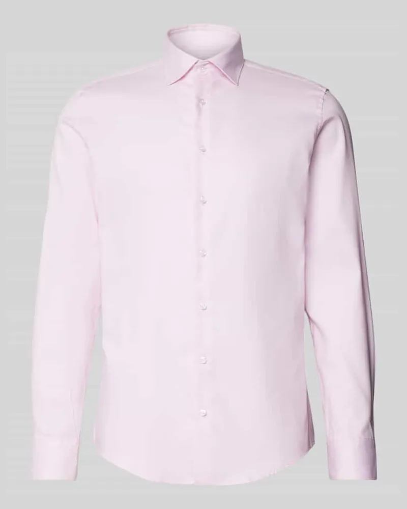 Seidensticker Slim Fit Businesshemd aus Feintwill Rose
