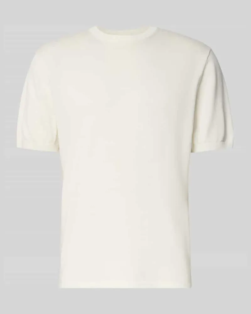 Christian Berg T-Shirt mit geripptem Rundhalsausschnitt 