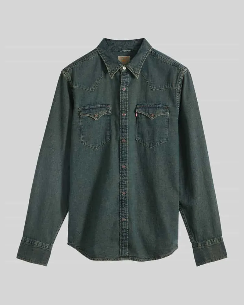 Levi's Regular Fit Freizeithemd aus reiner Baumwolle Dunkelblau