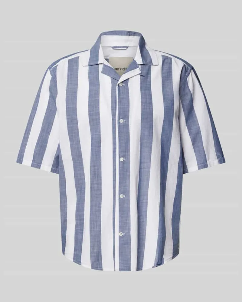 Only & Sons Relaxed Fit Freizeithemd mit Resortkragen Modell 'TES 