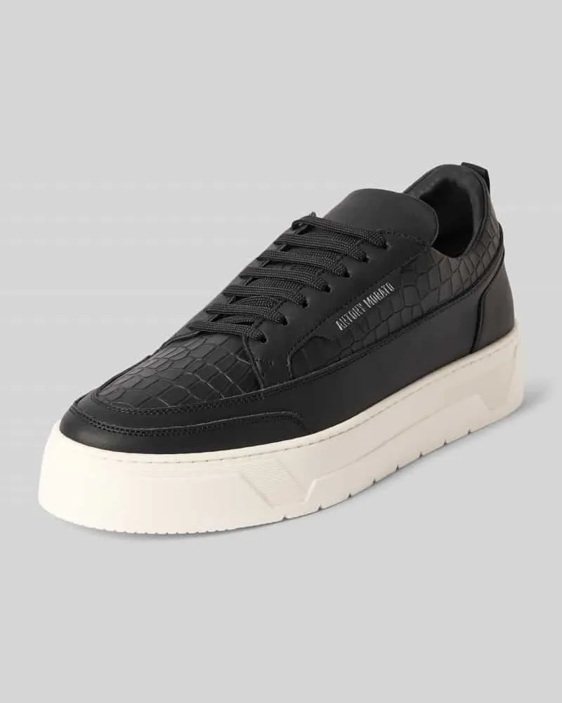 Antony Morato Sneaker aus echtem Leder Modell 'FLINT Black