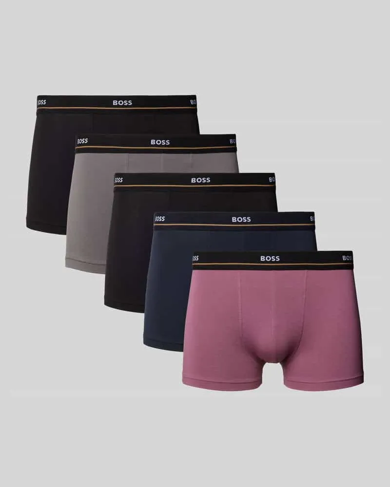 HUGO BOSS Trunks mit elastischem Logo-Bund im 3er-Pack 
