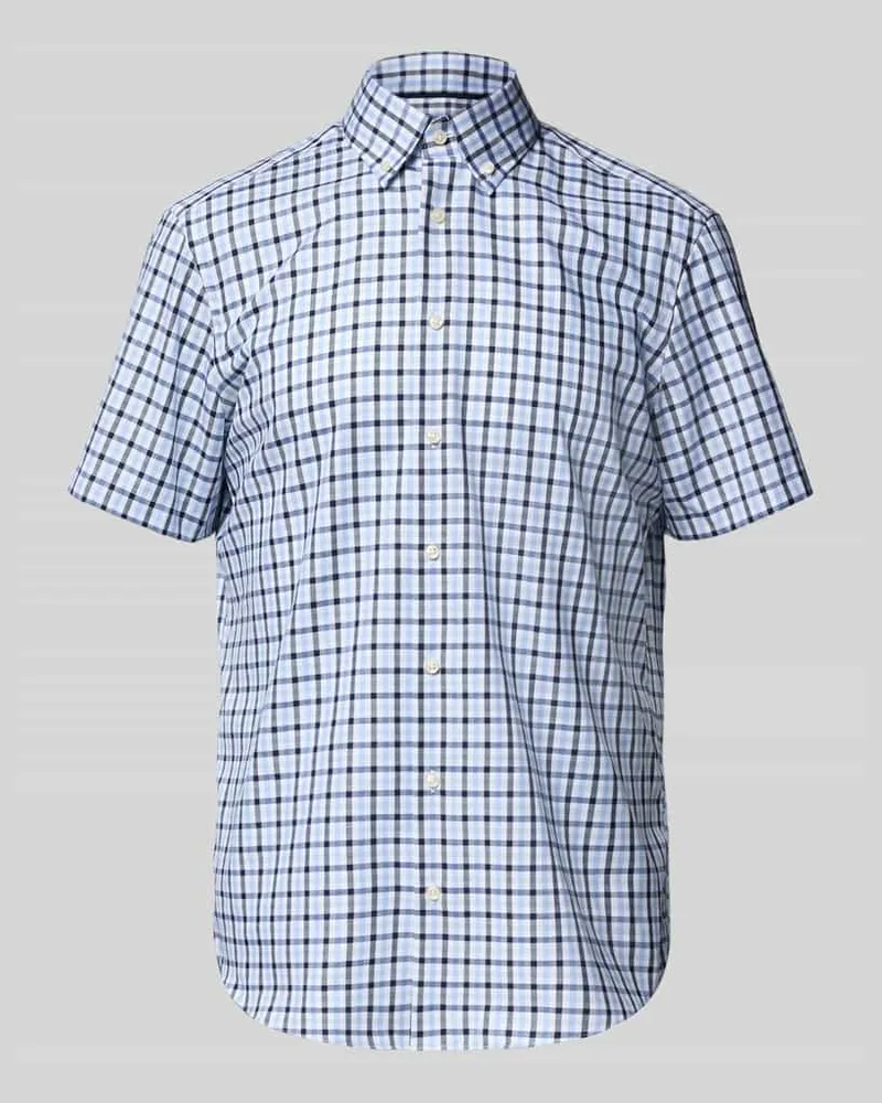Christian Berg Regular Fit Business-Hemd mit Button-Down-Kragen Hellgruen