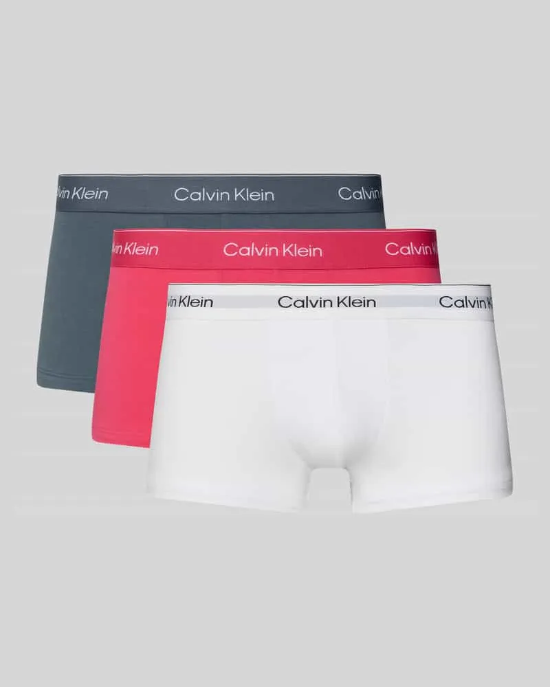 Calvin Klein Trunks mit elastischem Logo-Bund im 3er-Pack Pink
