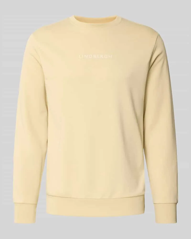 Lindbergh Sweatshirt mit Rundhalsausschnitt und Logo-Print 