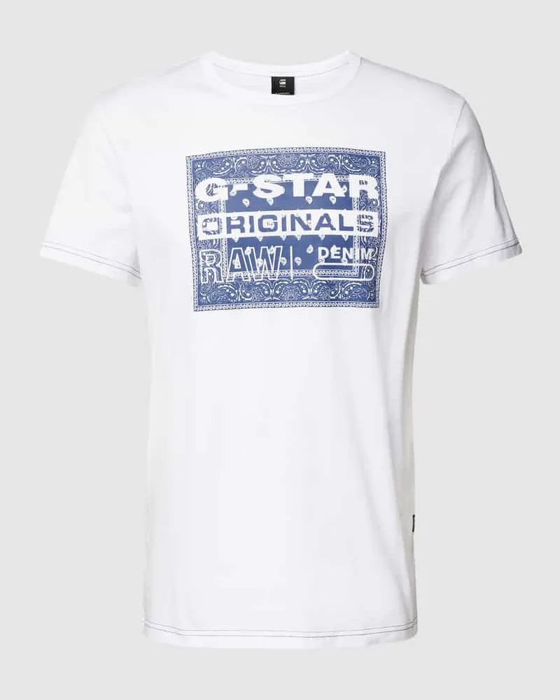 G-STAR RAW T-Shirt aus Baumwolle mit Label-Detail Modell 'Bandana 