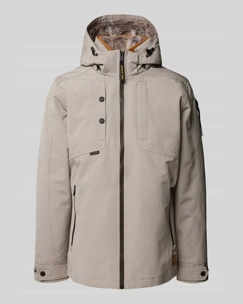 PME Legend Tapered Fit Funktionsjacke mit abnehmbarem Innenkunstfell 