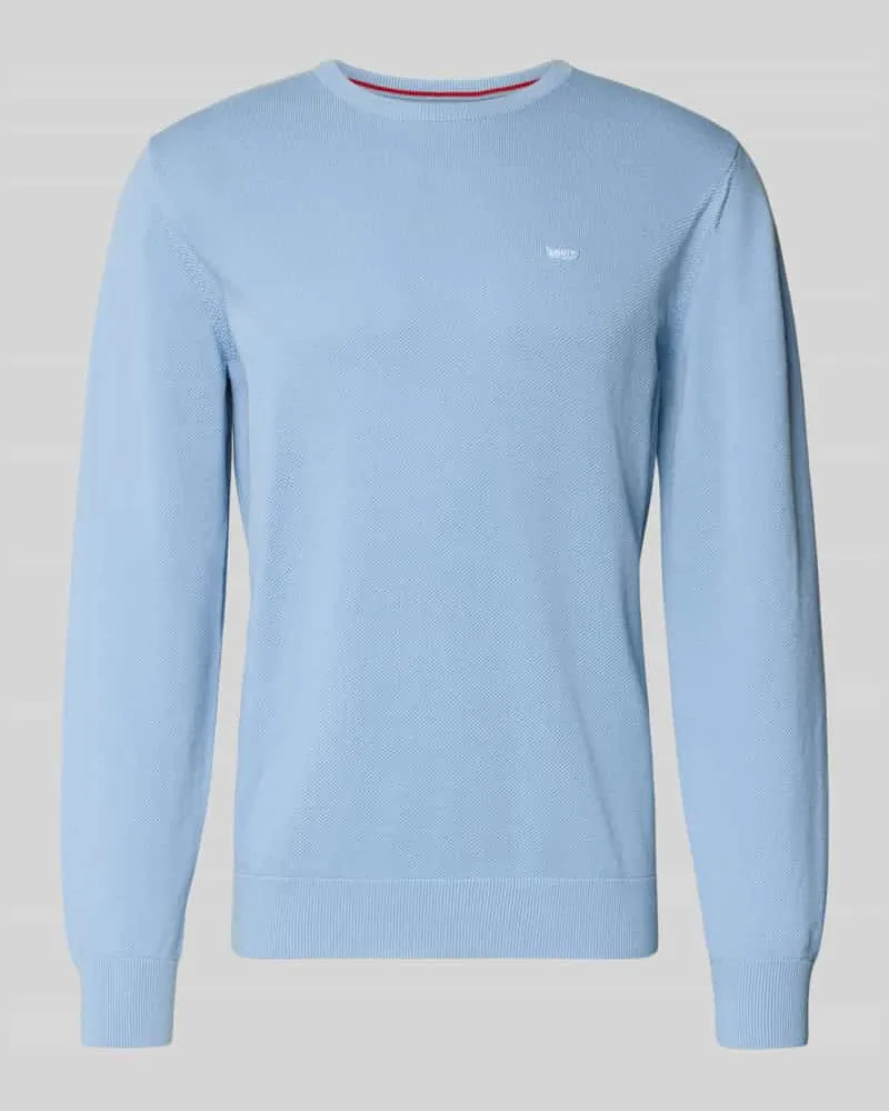 Levi's Sweatshirt mit Rundhalsausschnitt und Logo-Stitching Hellblau