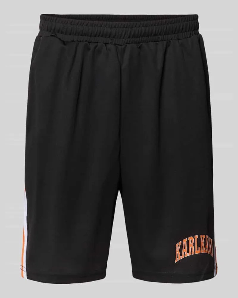 Karl Kani Regular Fit Shorts mit Logo-Print Black