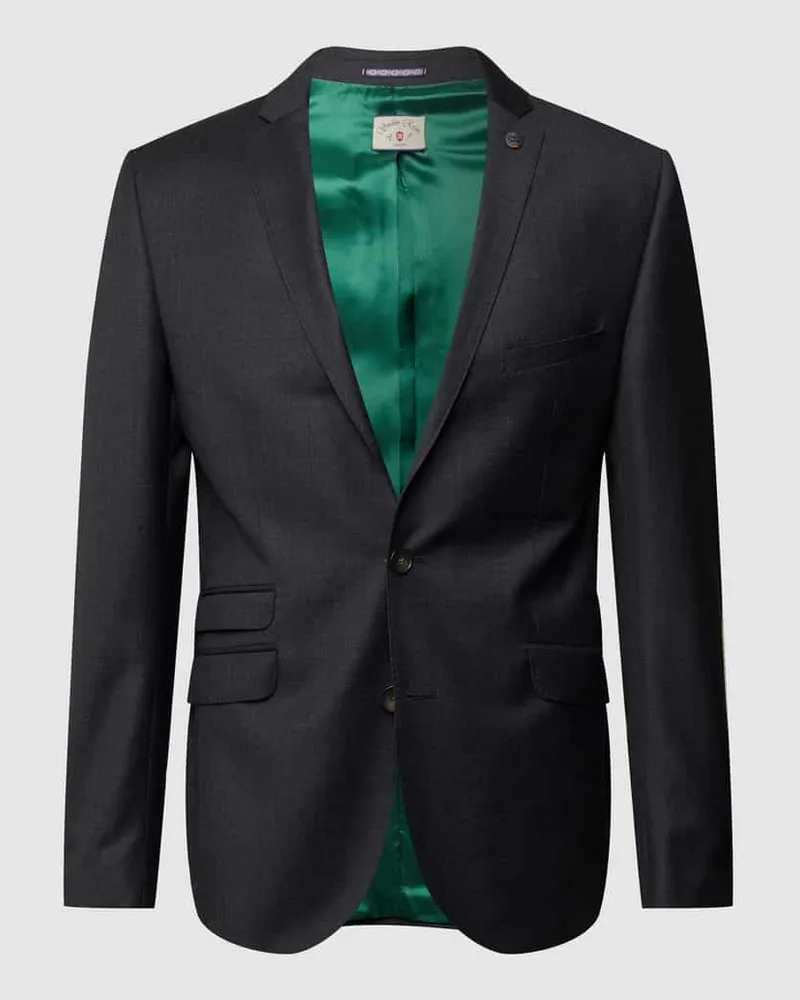 CG Slim Fit 2-Knopf-Sakko aus Schurwolle - 'Savile Row Dunkelgrau