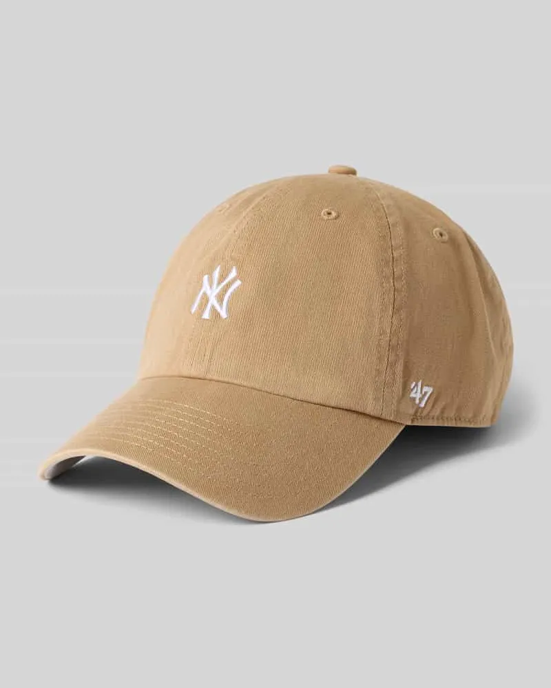 '47 Basecap aus reiner Baumwolle mit eingestickten Luftlöchern Beige