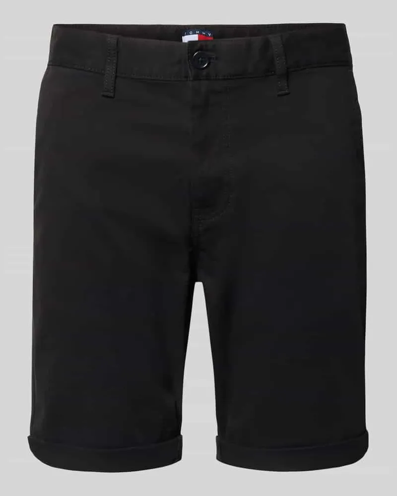 Tommy Hilfiger Slim Fit Chinoshorts aus Baumwoll-Mix Black