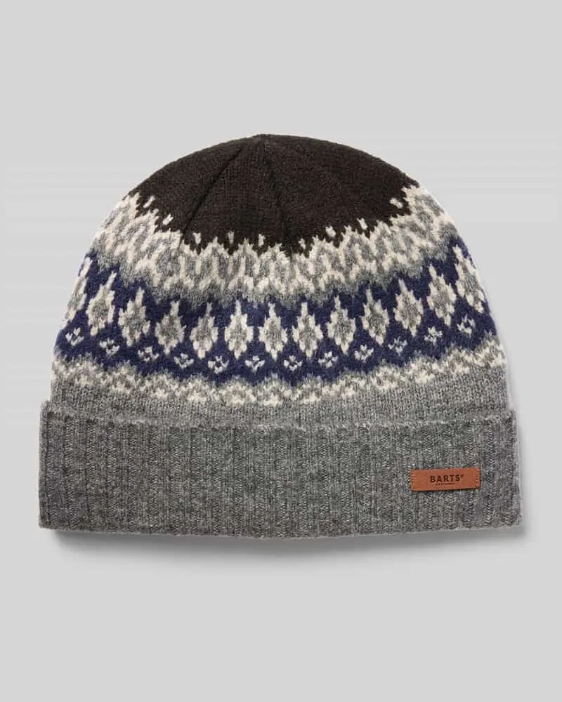 Barts Beanie mit Label-Detail Modell 'Gregory Anthrazit