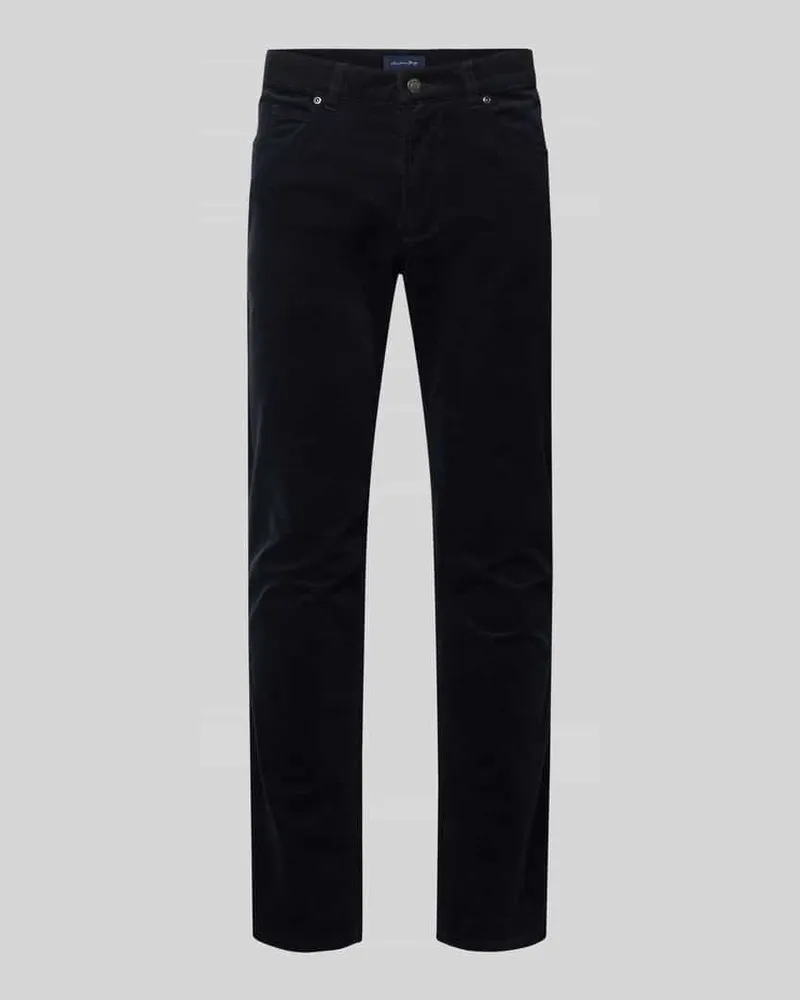 Christian Berg Stoffhose mit 5-Pocket-Design Marine