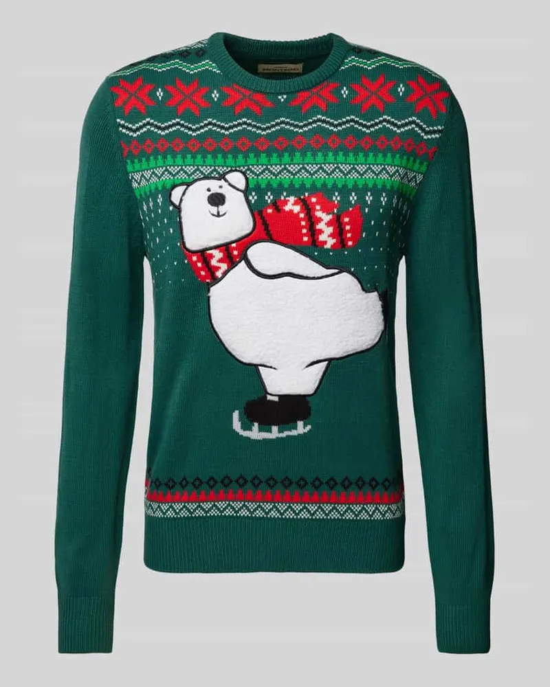 MONTEGO Strickpullover mit Rundhalsausschnitt Modell 'Ice bear Bottle