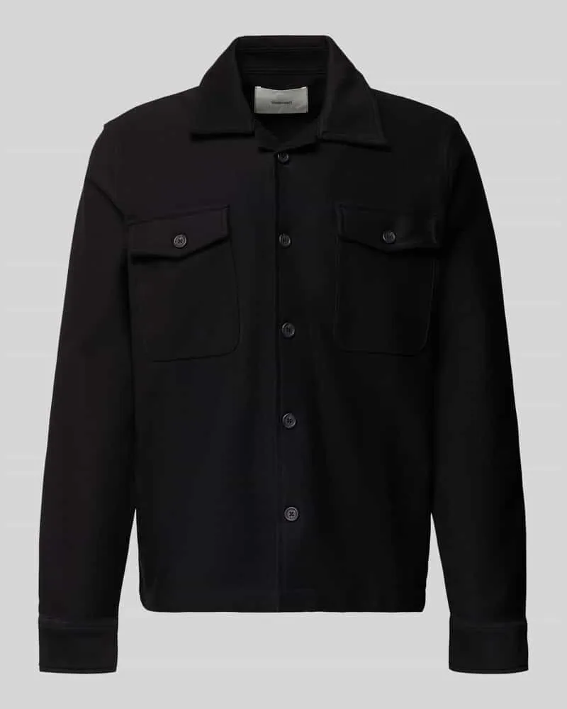 Selected Homme Regular Fit Hemdjacke aus reiner Bio-Baumwolle Modell 'OLIVER Black