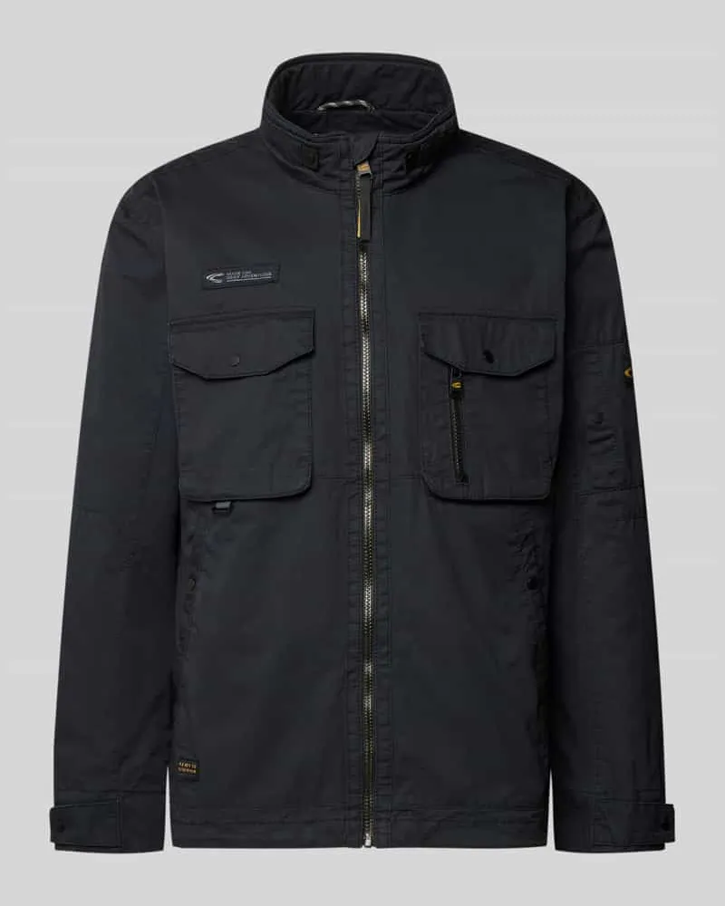 Camel Active Jacke aus reiner Baumwolle mit Brusttaschen Marine
