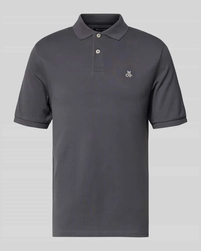 Marc O'Polo Regular Fit Poloshirt aus reiner Baumwolle Mittelgrau
