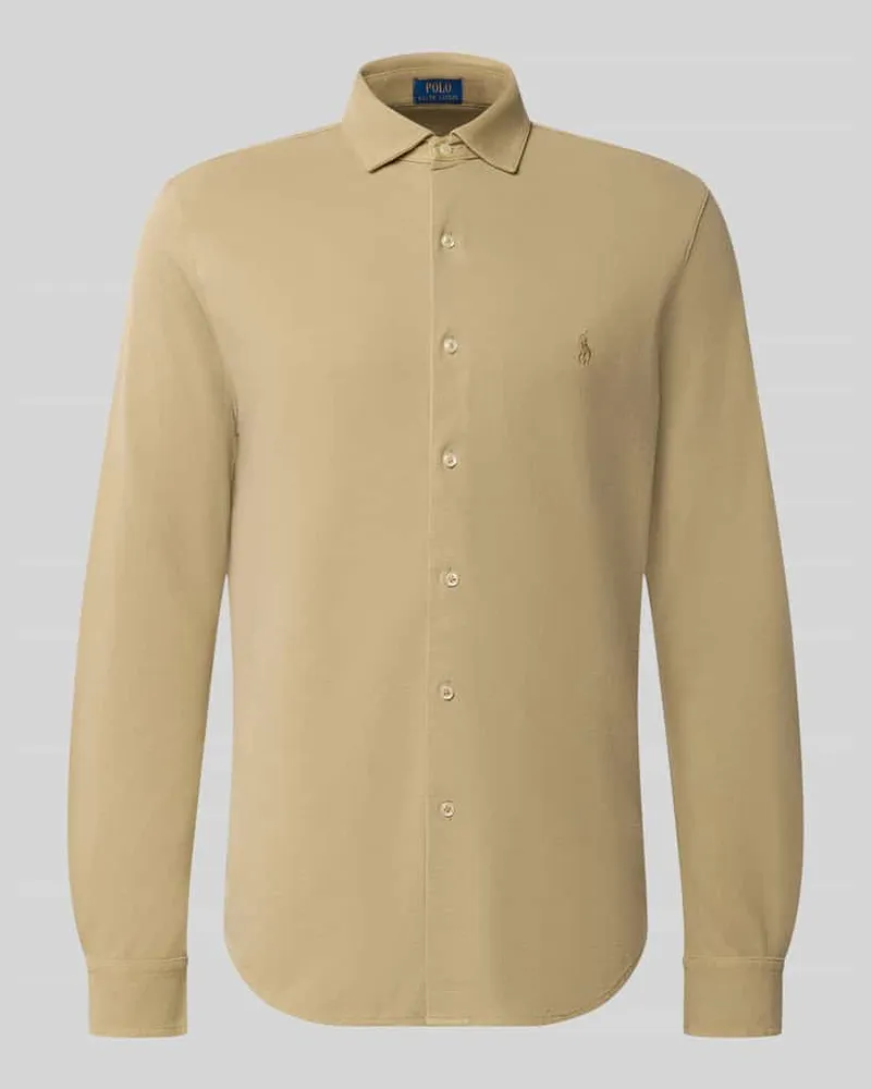 Ralph Lauren Slim Fit Freizeithemd aus reiner Baumwolle Beige