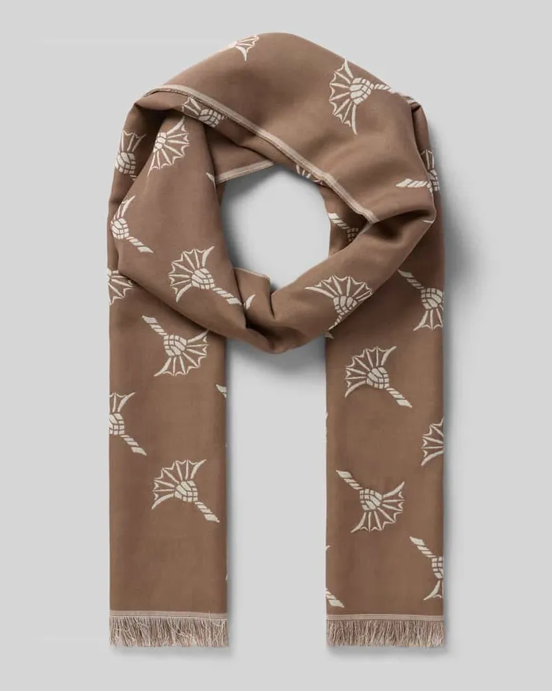 JOOP! Schal aus Modal-Mix mit Woll-Baumwoll-Anteil Modell 'Feris Beige