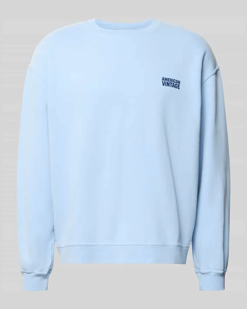 American Vintage Sweatshirt mit Logo Modell 'PLIZZY Hellblau