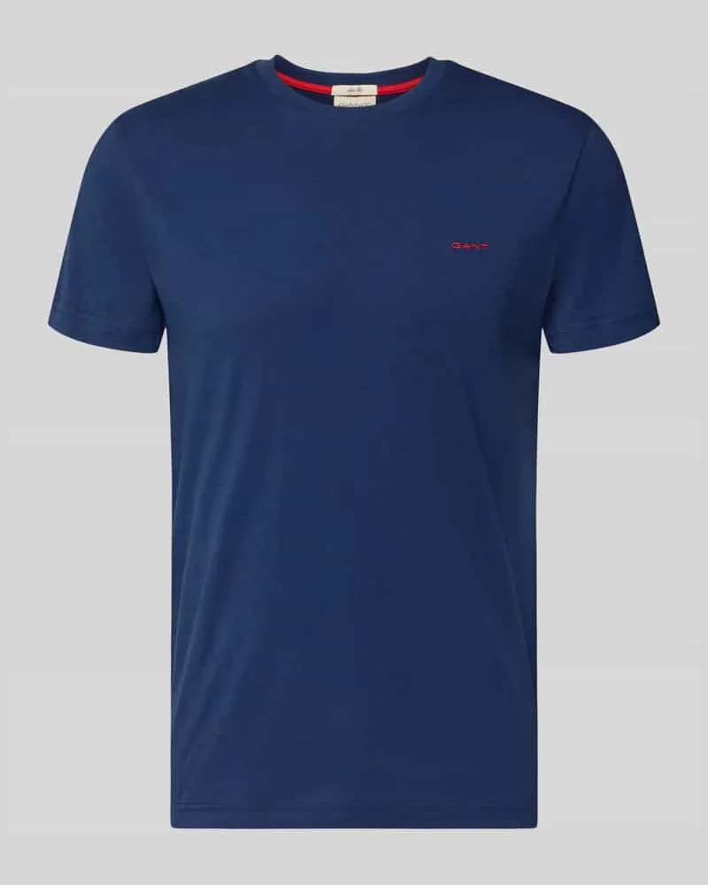 Gant T-Shirt mit Label-Detail Marine