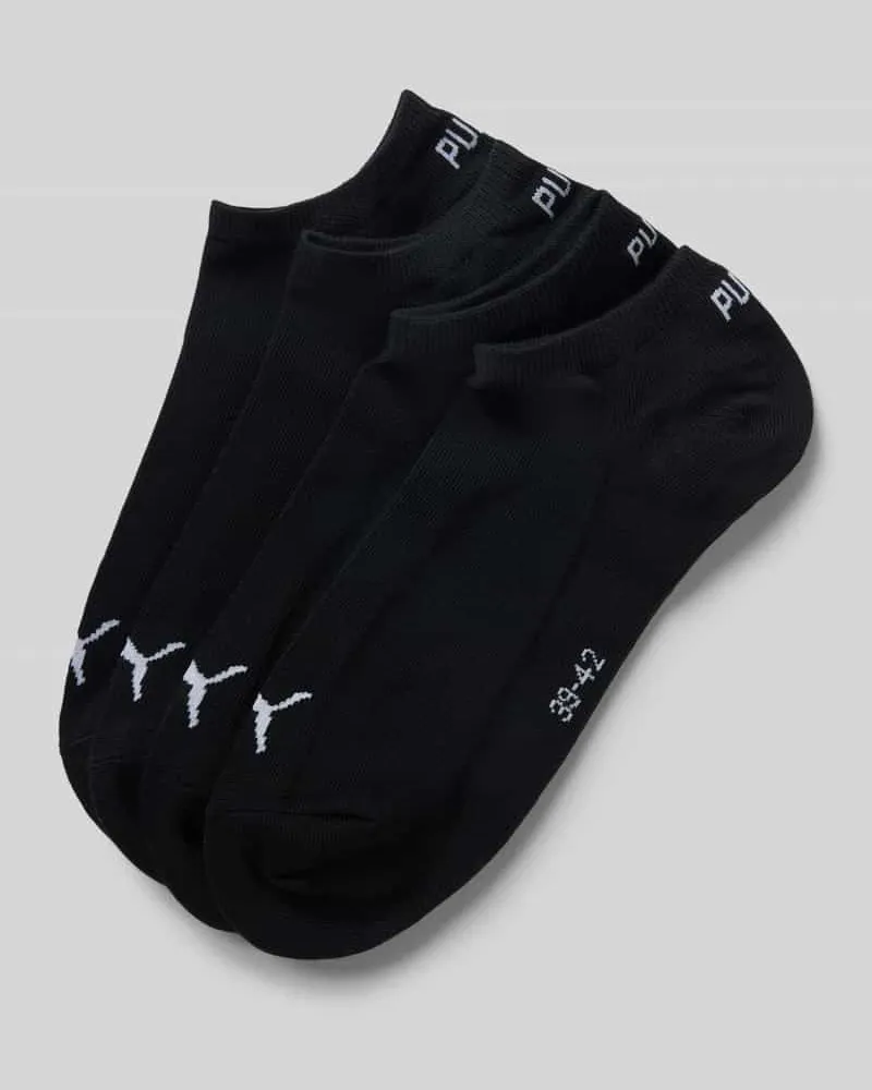 Puma Sneakersocken mit Logo im 4er-Pack Black