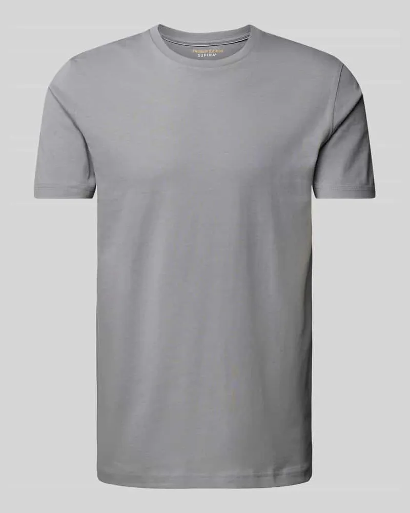 Christian Berg T-Shirt mit geripptem Rundhalsausschnitt 