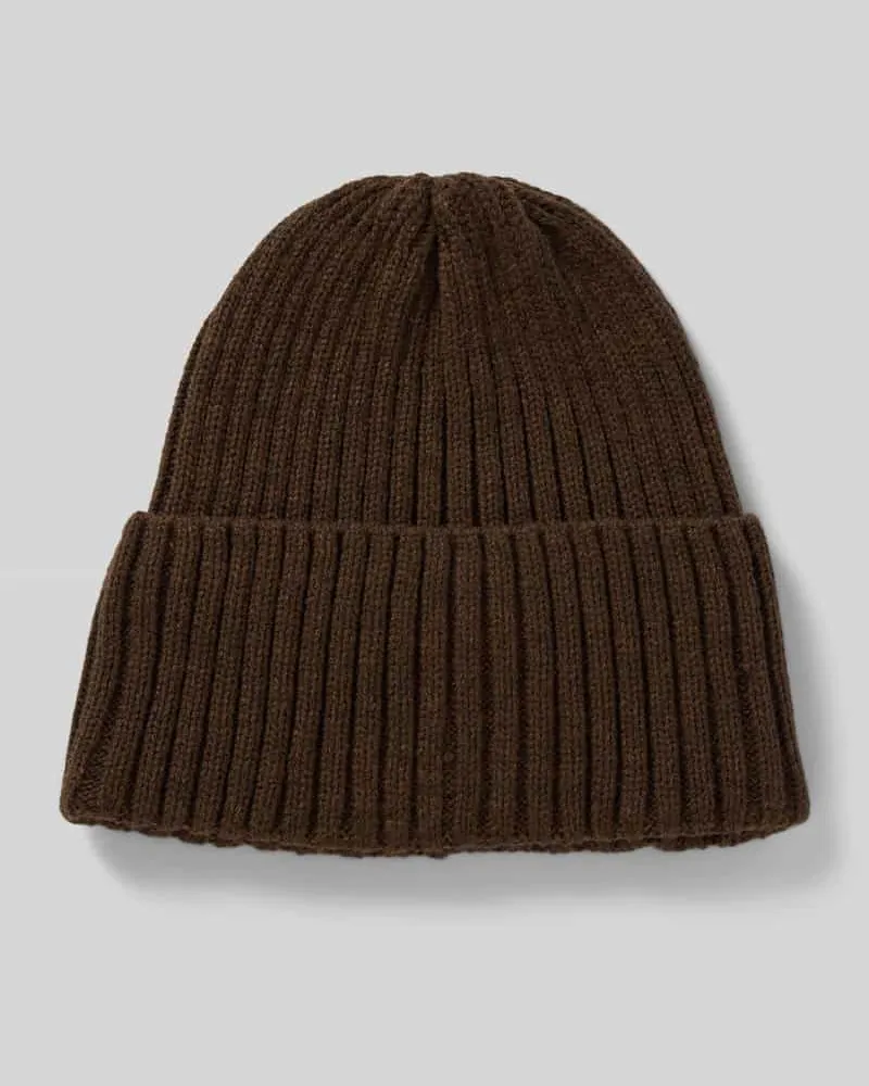 Jack & Jones Beanie mit breiter Krempe Modell 'ATLAS Dunkelbraun
