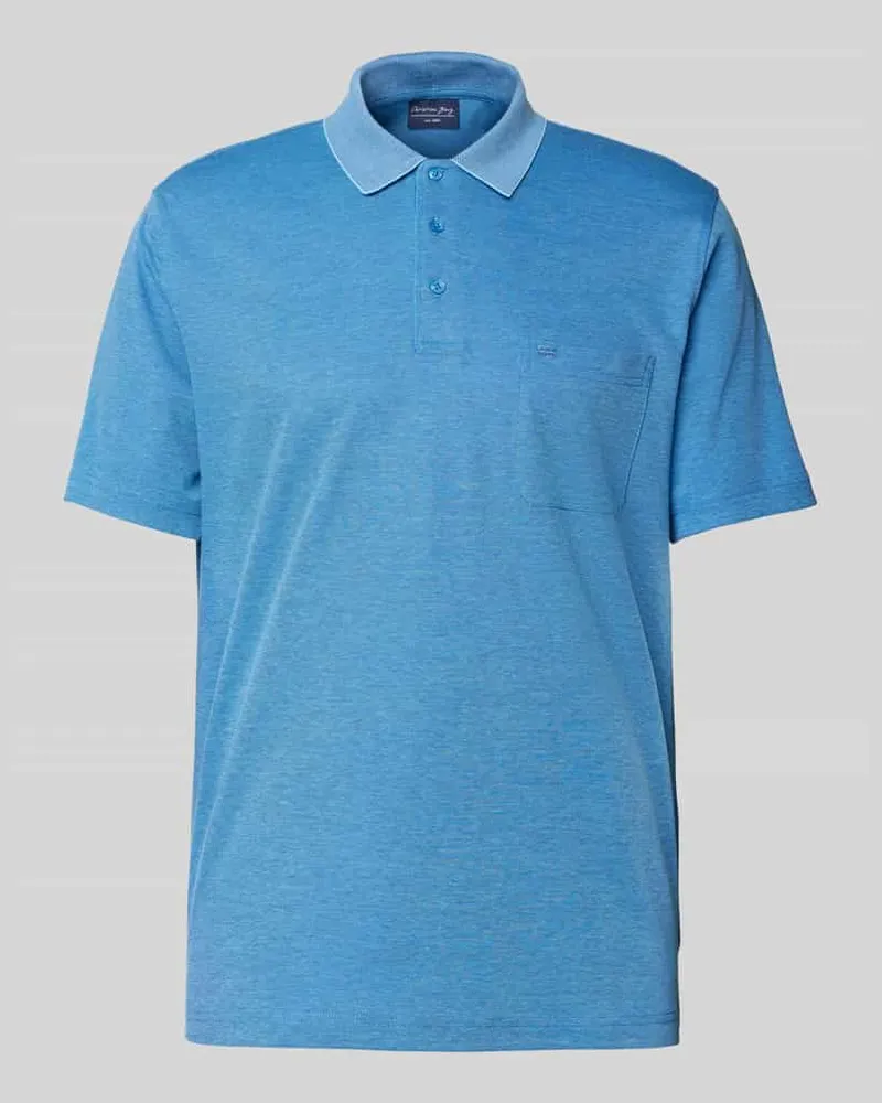 Christian Berg Regular Fit Poloshirt mit Brusttasche Ocean