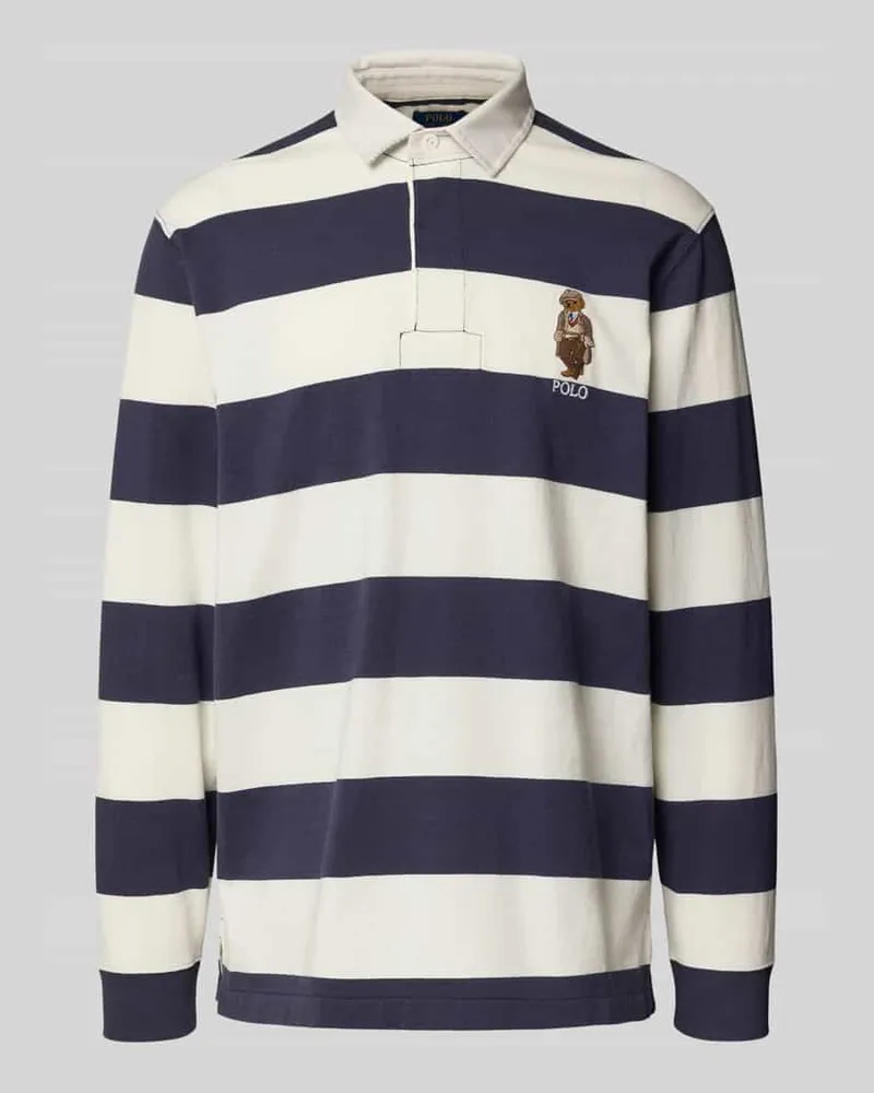 Ralph Lauren Classic Fit Sweatshirt mit Polokragen Dunkelblau