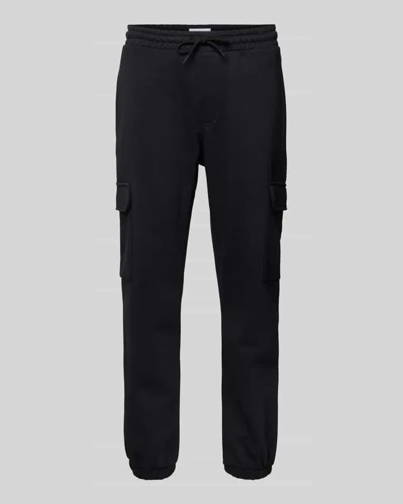 McNeal Regular Fit Sweatpants mit Cargotaschen Black