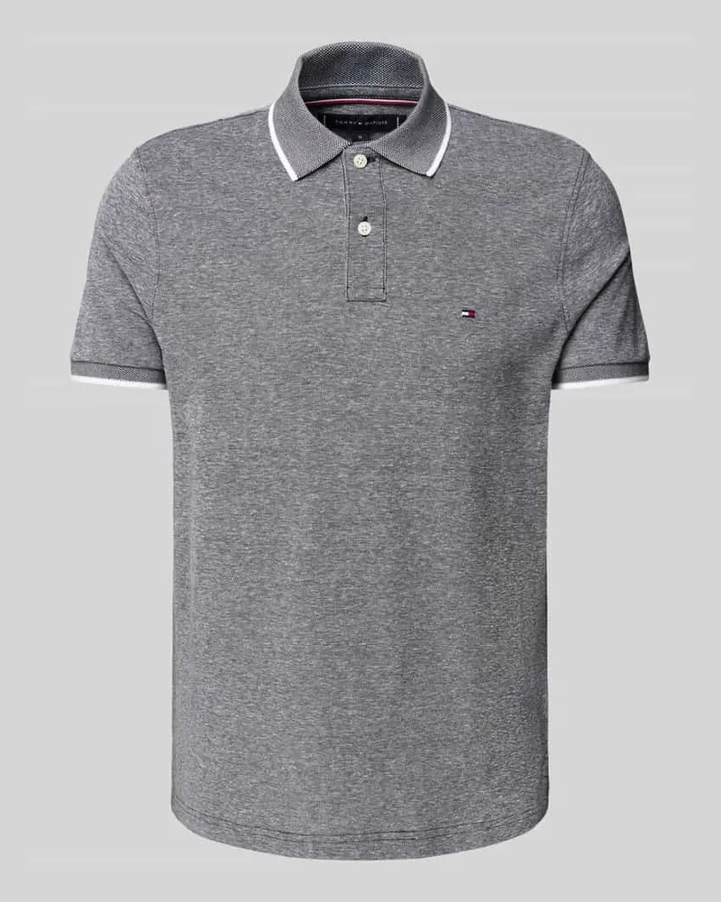 Tommy Hilfiger Regular Fit Poloshirt aus Baumwoll-Leinen-Mix 