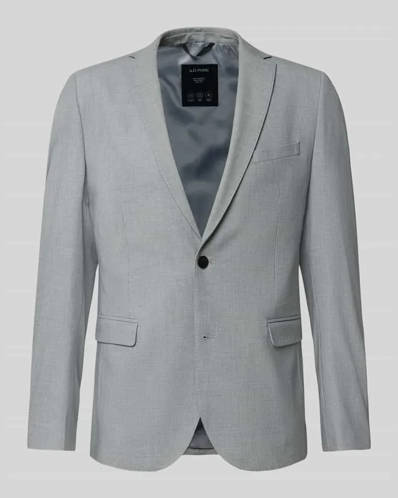 S.Oliver Slim Fit Sakko mit Viskose-Anteil Hellgrau